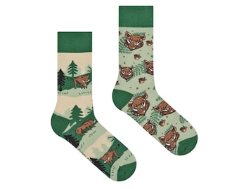 WILD BOAR | mismatched colorful socks | gift socks | colourful socks | funny | women & men socks | crazy socks | unique patterned sock