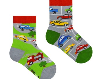 CARS | Kids Socks | mismatched colorful socks | colourful | funny | children & infant socks | unique patterned socks