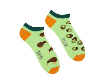 KIWI | ankle | mismatched colorful socks | colourful socks | funny socks | women & men socks | crazy socks | patterned socks | premium socks