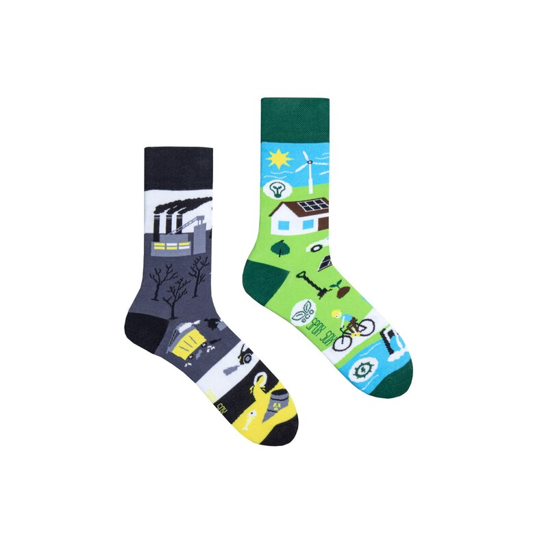 ECOLOGY mismatched colorful socks colourful socks funny socks women & men socks crazy socks patterned socks crew socks image 1