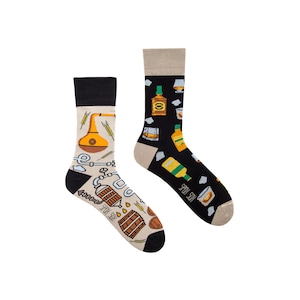 WHISKY | mismatched colorful socks | gift socks | colourful | funny | women & men socks | crazy | unique patterned sock