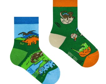 DINOSAURS | Kids Socks | mismatched colorful socks | colourful | funny | children & infant socks | unique patterned socks