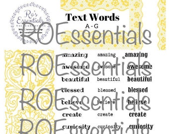 Journal Text Sentiments (Words A-G)