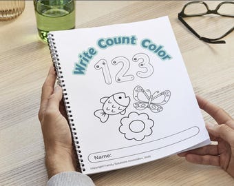 Write, Count, and Color for Pre-Kindergarten Students