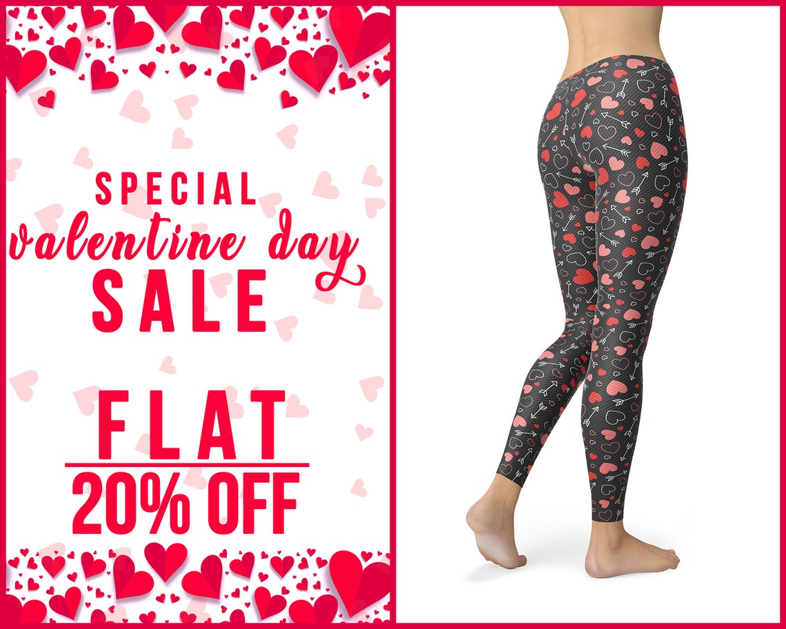 Valentine Hearts Leggings Etsy