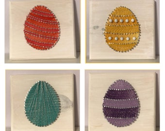 Easter Eggs (Easter, Lent, Holiday Decor, Home Decor, Wall Decor, String Art)