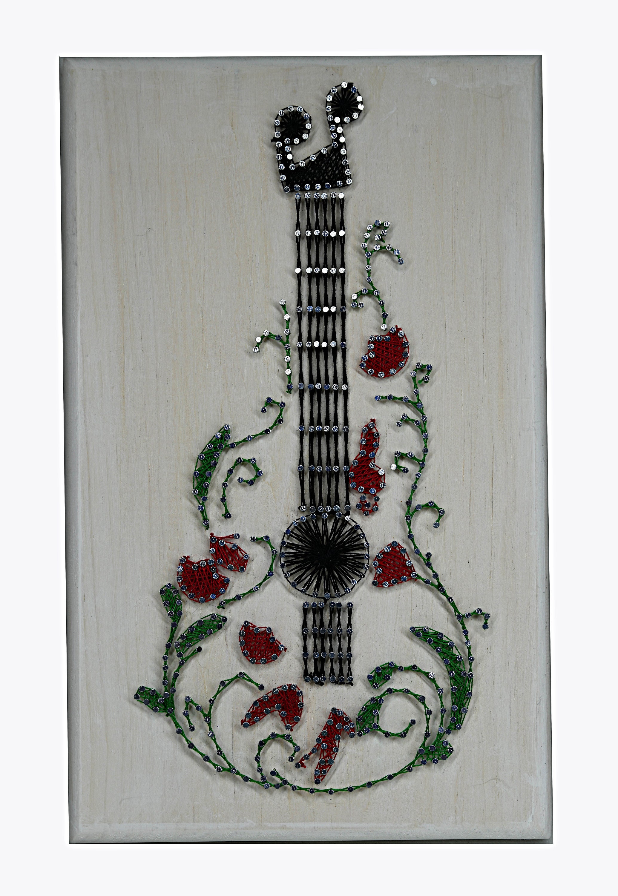 Floral Guitar Music Flowers Instruments Home Decor Wall - Etsy.de