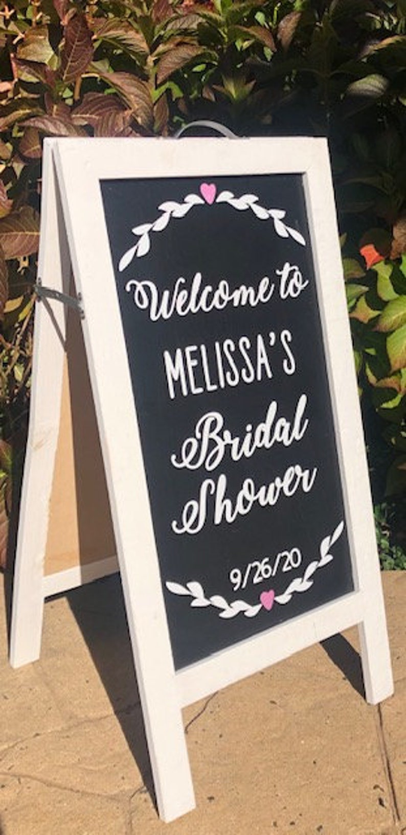 Bridal Shower Custom Chalkboard Easel Sign DOUBLE Etsy