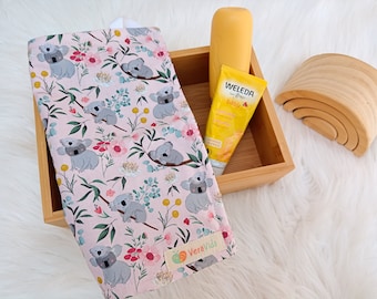Zestaw serwetek Koala Cloth, różowy frotte, zmywalny ręcznik dla dzieci