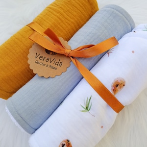 Weiche Baby saugfähige Spucktücher, Baby Schultertuch, Bio Musselin Spucktuch, Baby-Dusche-Geschenk für Baby Mädchen, Double Gauze Musselin Spucktuch