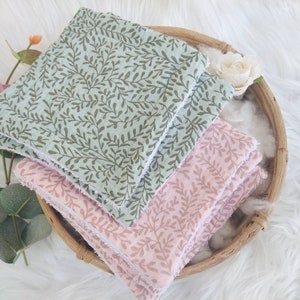 GOTS Certified wipes set, organic muslin cloth and organic bamboo towelling, baby shower gift, ecofriendly gift, baby wipes