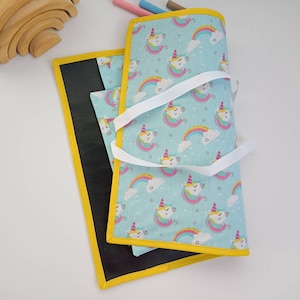 Mantel individual de dibujo con tiza para niños, ideas de regalos para niños, pizarra enrollable, juguetes Montessori para 3 años, Materiales de vida prácticos Montessori