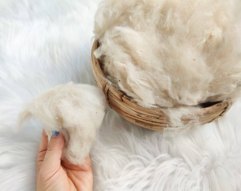 Organic stuffing, natural Kapok fiber, kapok stuffing, toy stuffing, hypoallergenic pillow stuffing, organic fiber for dolls, vegan fibers image 5