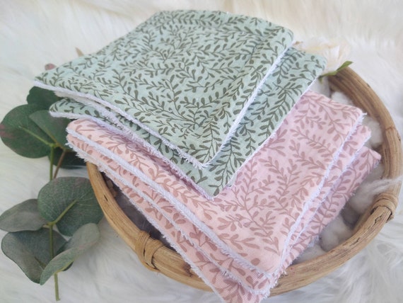 BIO Bambus-Feuchttcher, GOTS-zertifizierte Musselin-Gesichtstcher,  quadratische Pads, weiche wiederverwendbare Wattepads, wiederverwendbar,  Beauty Wipes, Baumwolle, ko - Etsy sterreich