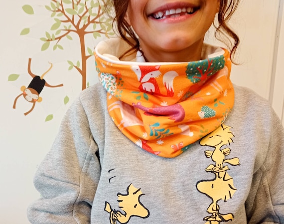 DIY un tour de cou enfant (snood) , Sewing snood for kids 