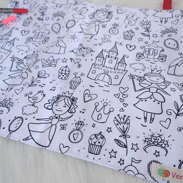 Montessori Coloring Tablecloth Etsy