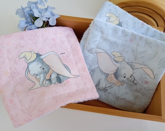 Reusable baby wipes set, dumbo baby wipes, baby shower organic cotton cloth for newborn, cotton face cloth, bamboo, cotton burp cloth