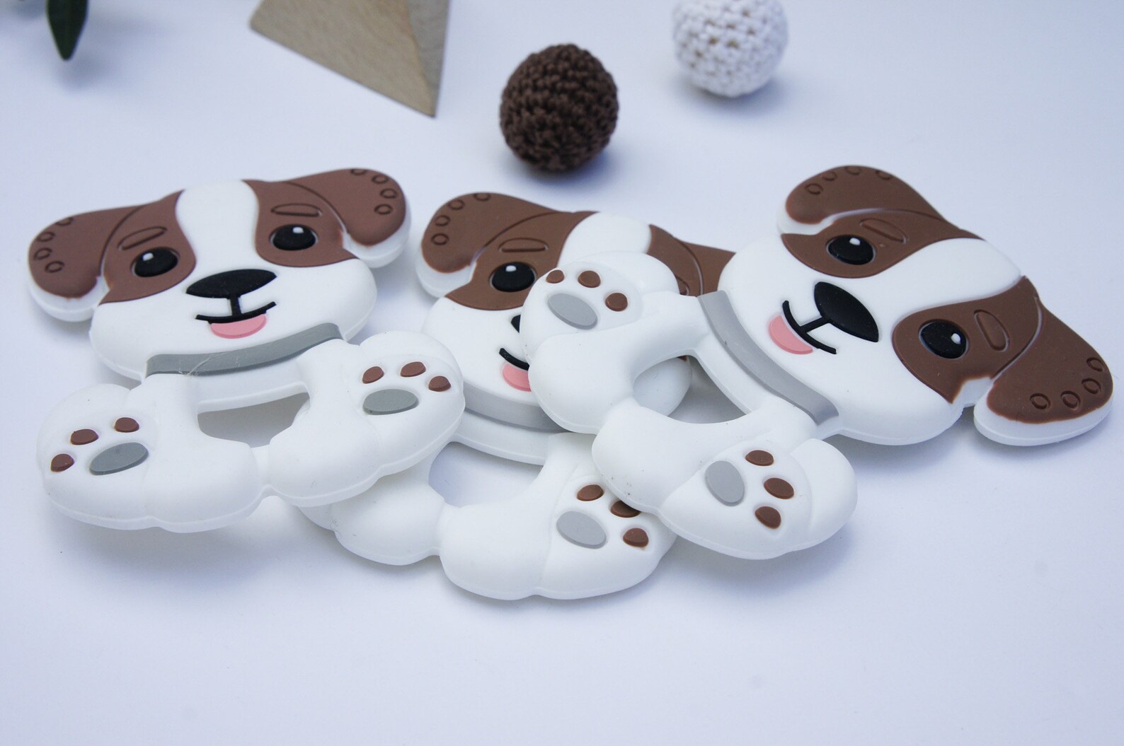 Silikon Beißer Hunde Silikon Kaugummi brauner Welpe Hund Etsy