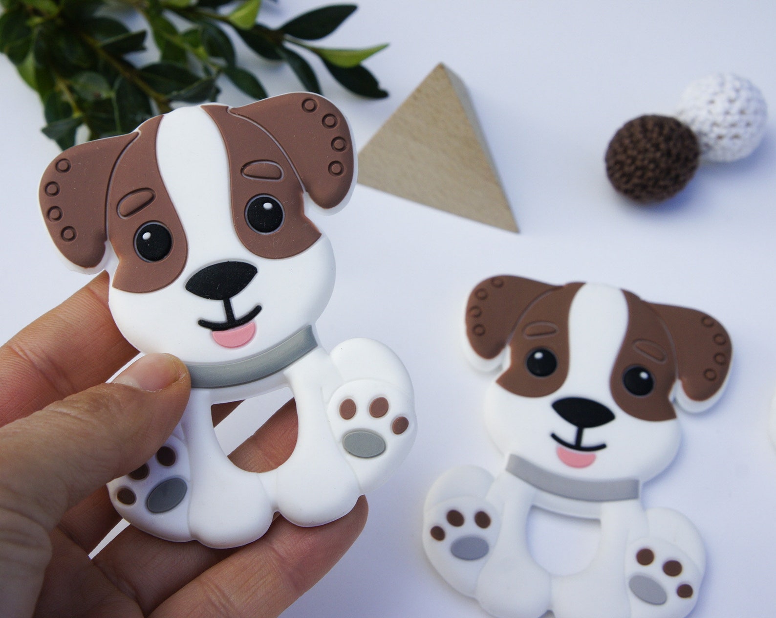 Silikon Beißer Hunde Silikon Kaugummi brauner Welpe Hund Etsy