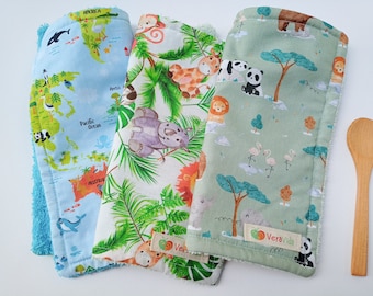 Unpaper towels, Everyday cloth napkins, Travel napkins, Cotton napkins, animals print, cloth towels for bath, school napkins, zerowaste