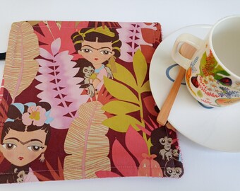 Chusteczki bawełniane Frida Kahlo, wielokrotnego użytku, przyjazne dla dzieci