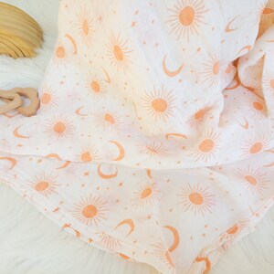 Baby swaddle blanket, large muslin blanket for baby, gender neutral burp cloth for niece,  moom and son swaddle, baby changing pad, newborn