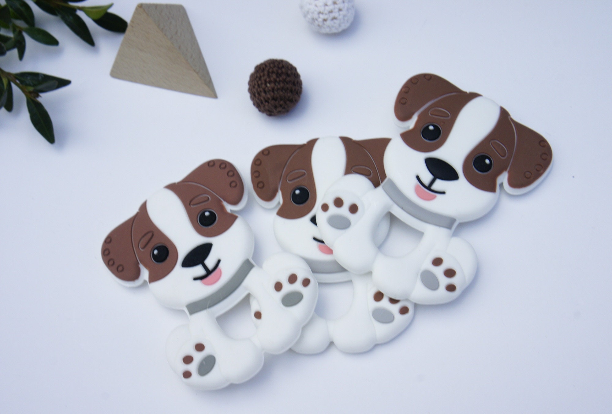 Silikon Beißer Hunde Silikon Kaugummi brauner Welpe Hund Etsy