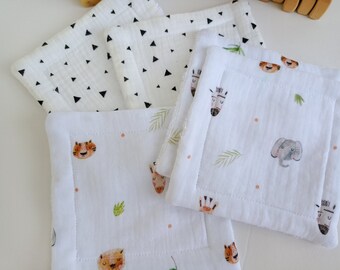 ORGANIC washcloths set, Reusable wipes, Washable face pad, organic washcloths, Baby mouth cloth, Baby shower gift, Makeup remover, Zerowaste