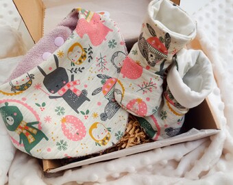 ORGANIC baby ankle boots, stay on baby booties, baby winter shoes, crib shoes for baby girl, baby slippers, baby gift set, sewn baby clothes