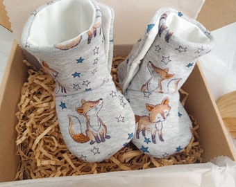 Baby Stiefeletten, bleiben auf Baby Booties, Baby Winterschuhe, neues Baby Geschenk, Krippe Schuhe für Baby Jungen, Montessori Baby Hausschuhe, Fuchs Babyparty