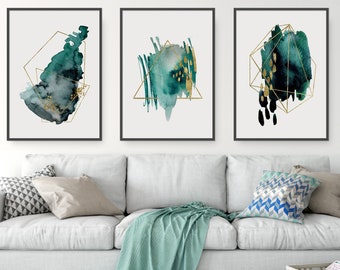 Dark Green Gold Deco Etsy