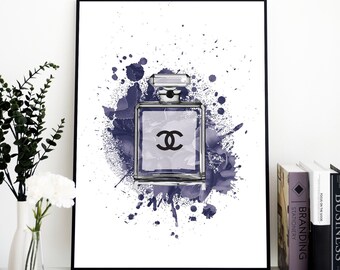 Blue Chanel Bottle Etsy