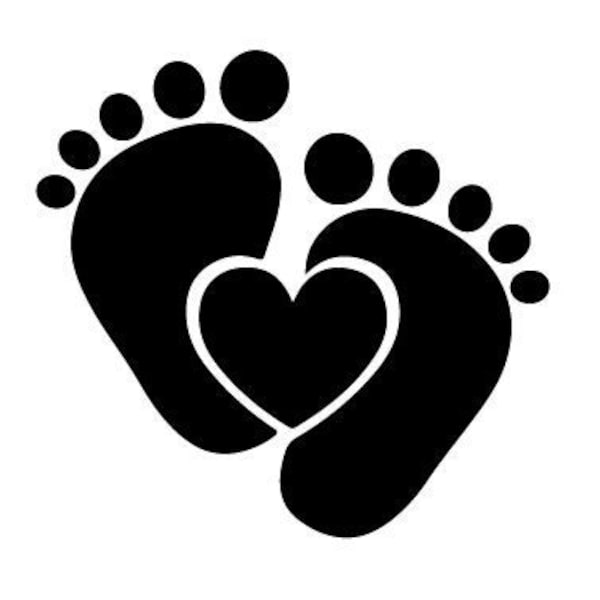 Impronta del bambino, Baby Feet SVG Download istantaneo SVG, PNG, eps, jpg download digitale