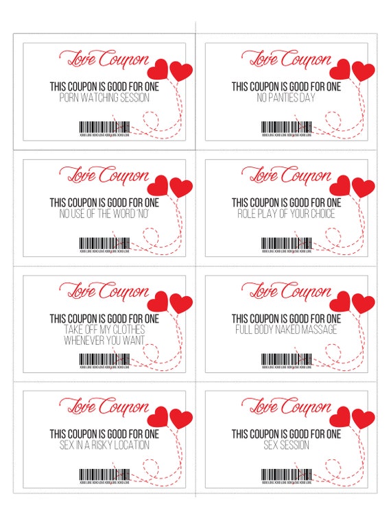 Canopy Street Cupones de amor divertidos y coquetos / Cupones para parejas  de 3 1/2 x 8 pulgadas / 15 recompensas románticas de cupones de relleno