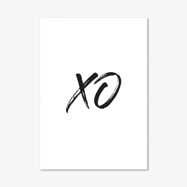 XO Print Printable Wall Art Fashion Wall Art Fashion Etsy