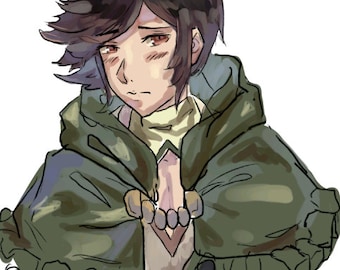 Colored Digital anime Sketch Commission