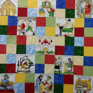 Digital PDF quilt pattern for &quot;Panel Play&quot;. Design to use 6&quot; to 9 1/2&quot; Panel squares, or focus fabric. All the math is done for you.