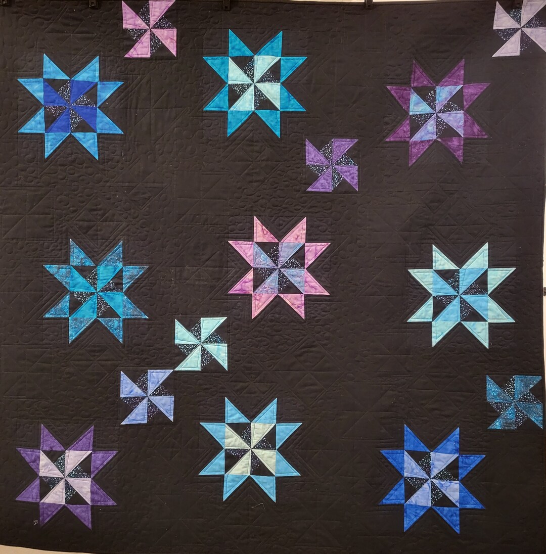 Digital PDF Pattern for Floating Stars Quilt in Four Sizes - Etsy