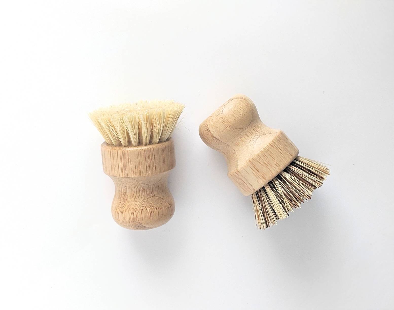 Natural Bamboo Kitchen Dish Cleaning Pot Brush Scrub  Eco Friendly Fiber Bristles Biodegradable Zero Waste