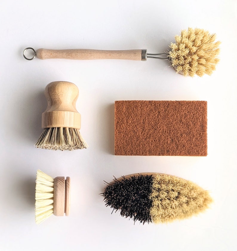 Zero Waste Kitchen Brush Set: Eco-Friendly Cleaning Tools
