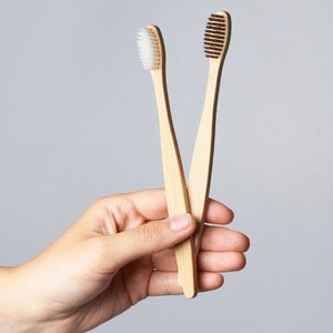 Zero Waste Natural Bamboo Toothbrush | Eco-Friendly Products | Zero Waste | Soft Bristles Toothbrush | Wooden Toothbrush | Juturna Studios