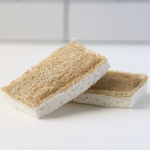 Set of 2 Dual-Sided Eco Sponge | Loofah Cellulose Dish Sponge | Zero Waste | Dishwashing Sponge | Natural Scrub Sponge