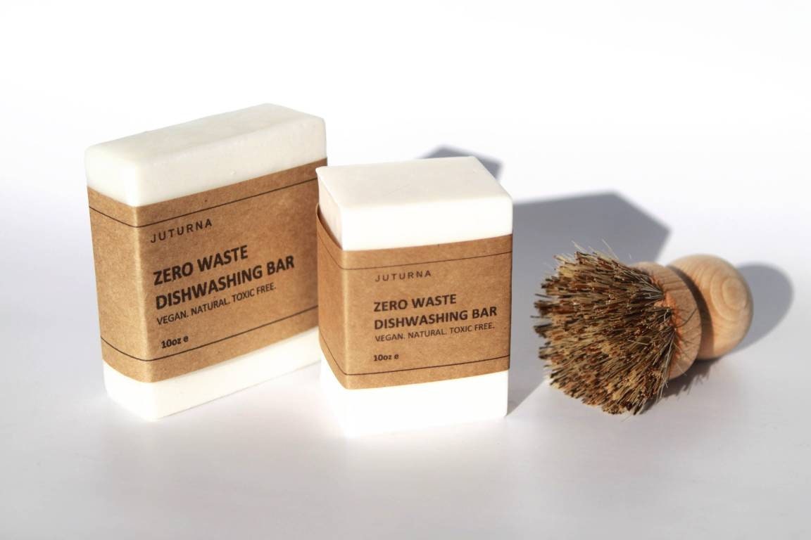 Zero Waste Natural Dishwashing Soap Bar  Vegan   Unscented  Lavender …
