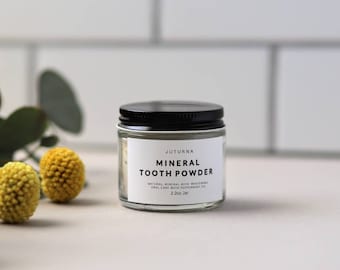 Natural Remineralizing Tooth Powder | Whitening Toothpaste | Zero Waste Products | Eco Friendly Product | Refillable Jar | Peppermint