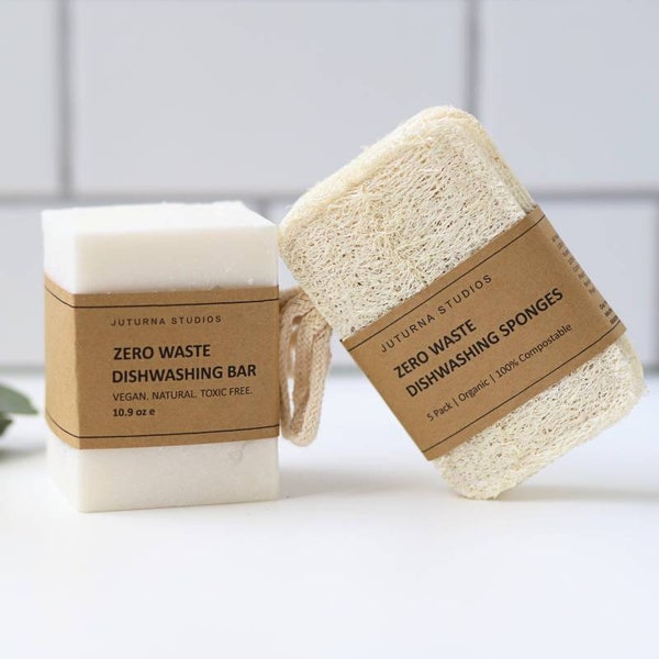 Solid Dish Soap | Dishwashing Bar Brick | Eco Friendly Product | Zero Waste Kitchen Cleaning | Vegan Juturna