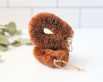 Natural Coconut Cleaning Coir Brush | Vegetable Cleaning Brush | Zero Waste | Kitchen Cleaning Brush