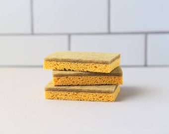 Natural Plant-based Cellulose Cleaning Sponge | Zero Waste Kitchen Cleaning | Eco Friendly Sponge Cloth