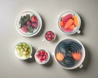 Silicone Bowl Covers: Reusable, Eco-Friendly, Set of 6