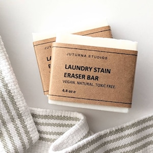 Natural Laundry Stain Remover | Zero Waste Laundry Products | Plastic Free & Eco-Friendly Products | Stain Remover Stick | Juturna Studios
