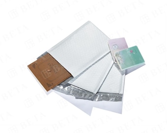 10.5x16 Poly Bubble Mailer White Padded Envelopes #5 10.5 x 16 inch DVD CD Case Shipping Bag Lightweight Waterproof Self Adhesive Sealing
